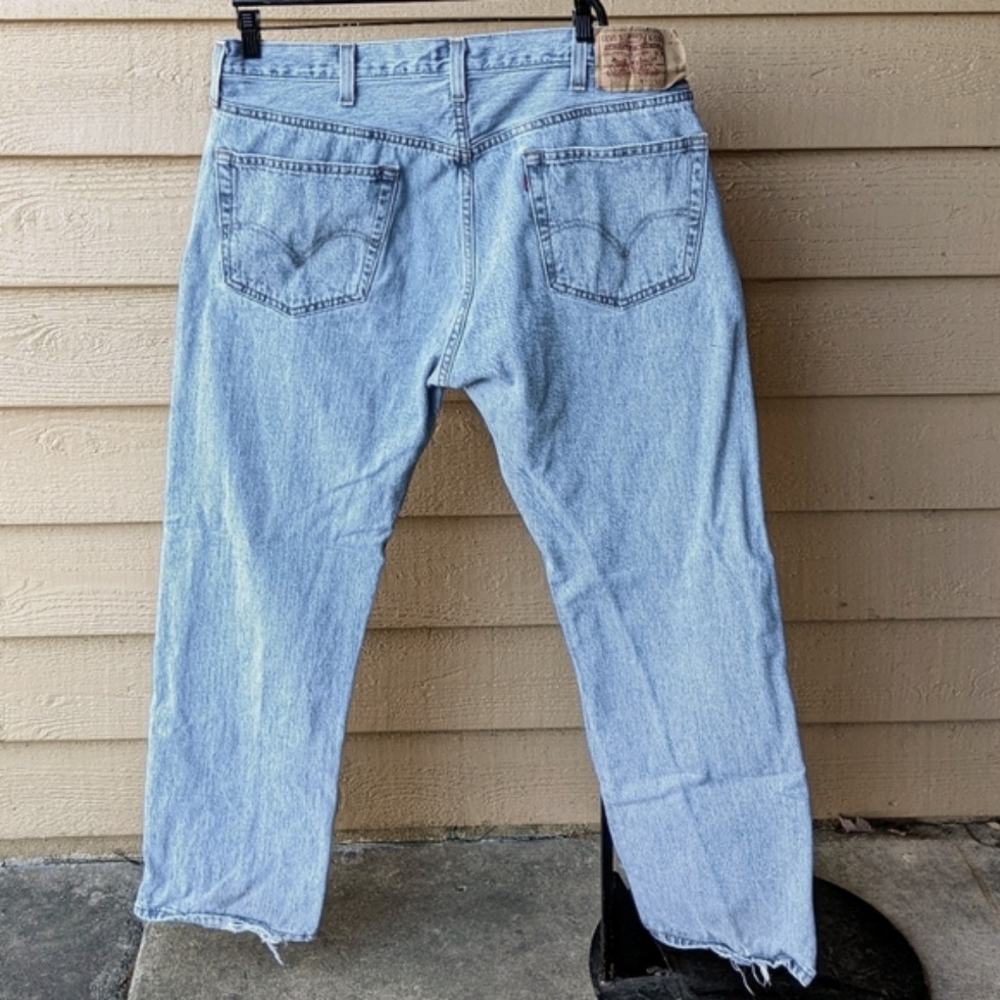 501 Rare Blank Tab Button Fly 40/32 Levi Jeans - Picture 3 of 8